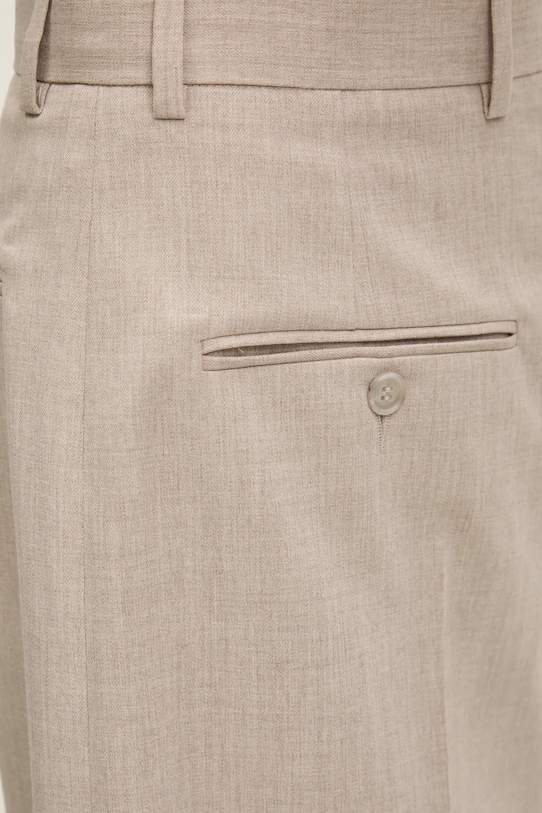 MM6 Maison Margiela gyapjú rövidnadrág bézs S52MU0125