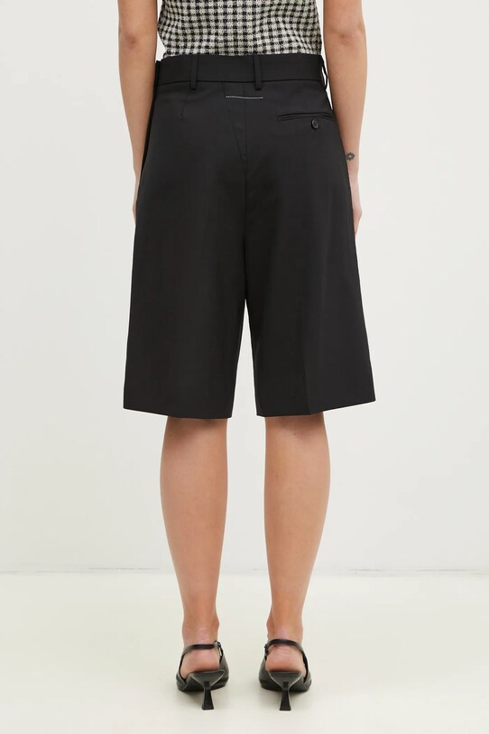 Oblečenie Vlnené šortky MM6 Maison Margiela S52MU0125 čierna