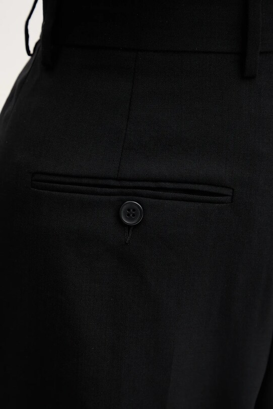 MM6 Maison Margiela pantaloni scurți din lână negru S52MU0125