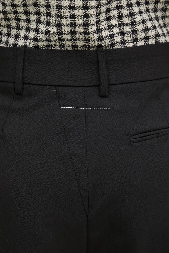 Vlnené šortky MM6 Maison Margiela čierna S52MU0125