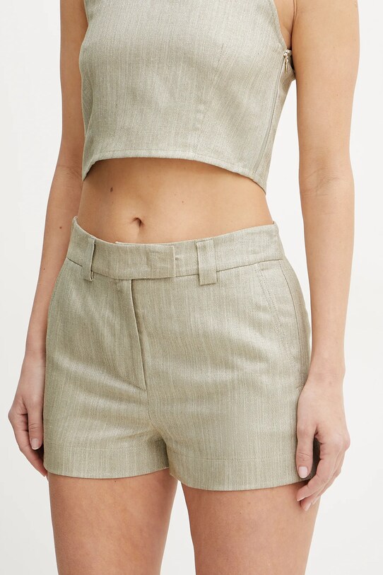 Marella pantaloni scurți din amestec de in CIOCCA panza bej 2513141052