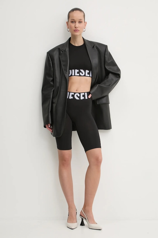 Diesel szorty IVA-D-POP SHORTS A17660.0HMAU czarny SS25