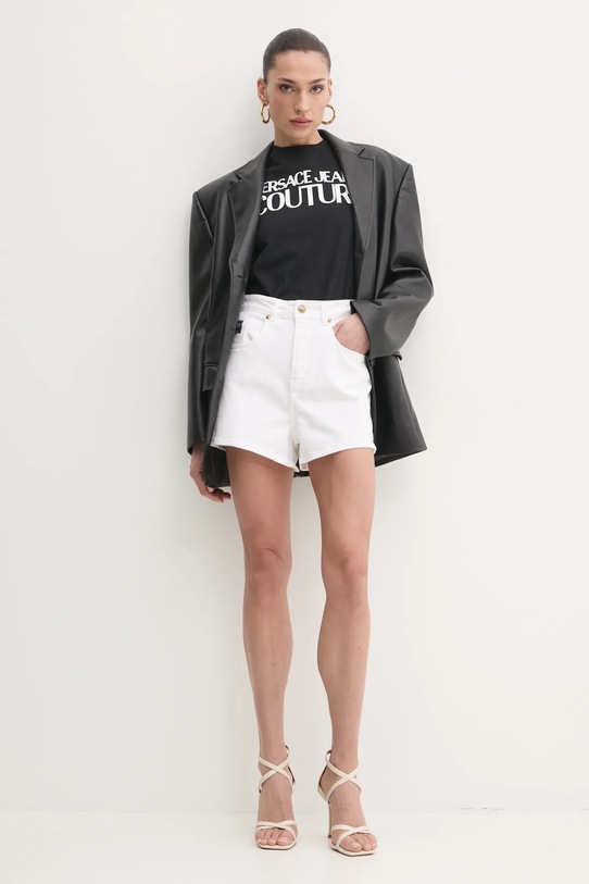 Versace Jeans Couture szorty jeansowe 78HAD514.CEWR1 biały SS25