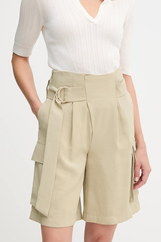 Sisley pantaloni scurți panza verde 4G48L901I