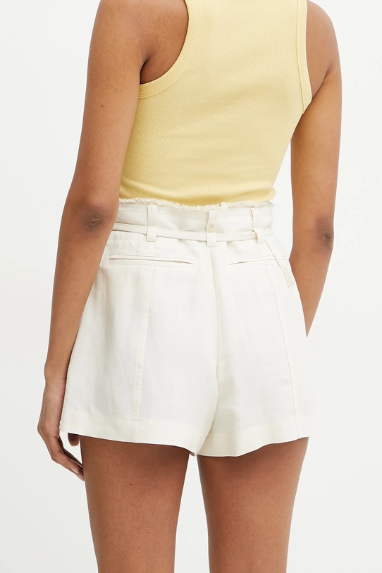 Ruházat Patrizia Pepe vászonkeverék rövidnadrág 2P1660.A052 bézs