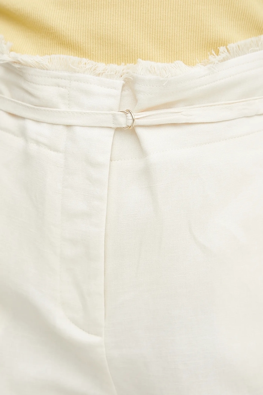 Patrizia Pepe vászonkeverék rövidnadrág bézs 2P1660.A052