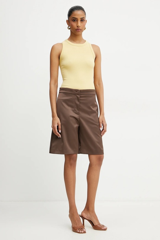 Къс панталон Patrizia Pepe 2P1663.A563 кафяв SS25