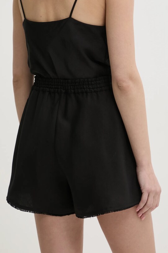 Îmbrăcăminte Ivy Oak pantaloni scurti din in IO115201 negru