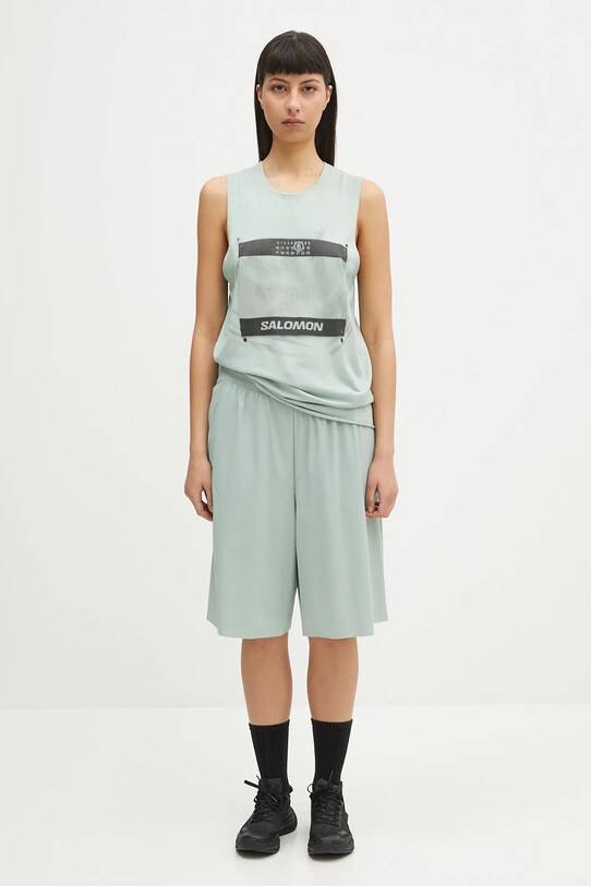 MM6 Maison Margiela pantaloncini S52MU0131.M35417 verde