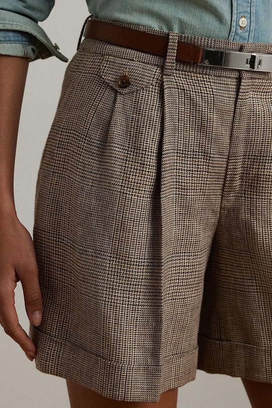 Lauren Ralph Lauren pantaloni scurți din in maro 200963769