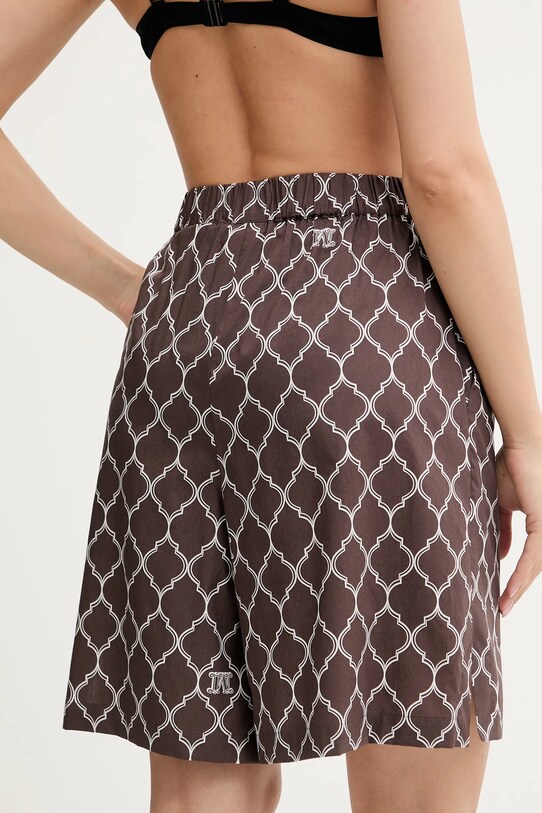 Îmbrăcăminte Max Mara Beachwear pantaloni scurți de plajă din bumbac 2516141029600 maro