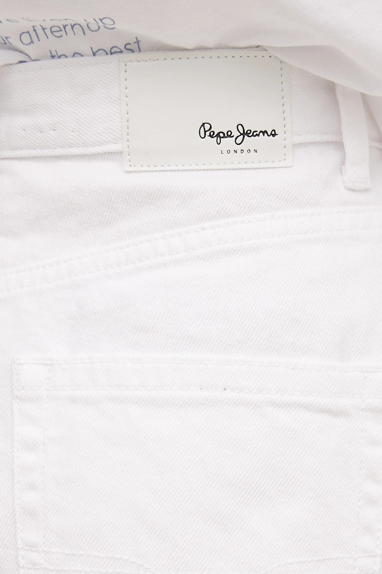 Pepe Jeans szorty jeansowe A-LINE SHORT UHW RACHEL biały PL801112TC0