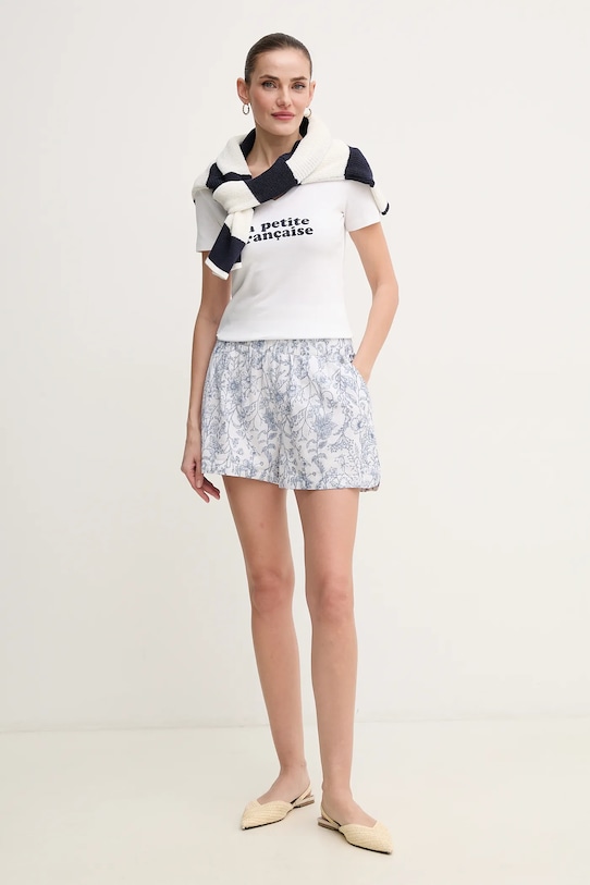 Pepe Jeans szorty lniane DARCY PL801157 biały SS25