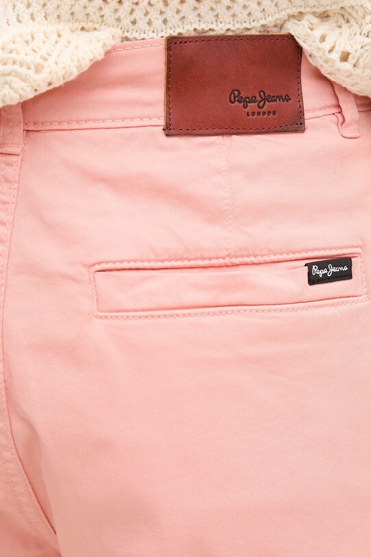 Pepe Jeans szorty MID WAIST REGULAR CHINO SHORT VANIA różowy PL801168