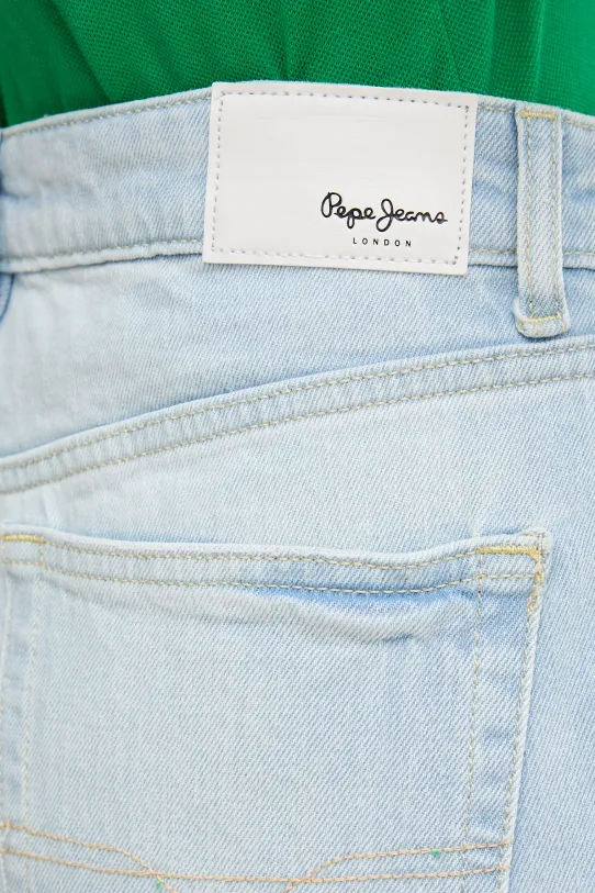 Pepe Jeans pantaloni scurti jeans BERMUDA SHORT UHW BREEZE albastru PL801176