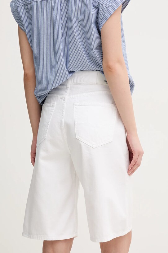 Îmbrăcăminte Pepe Jeans pantaloni scurti jeans BERMUDA SHORT UHW WHT PL801181 alb