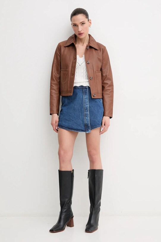 Pepe Jeans fustă pantaloni REGULAR SKORT HW PL801187ID3 albastru SS25