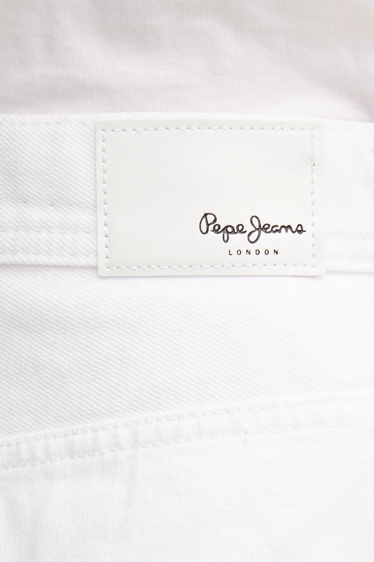 Džínová kalhotová sukně Pepe Jeans REGULAR SKORT HW bílá PL801187TC0