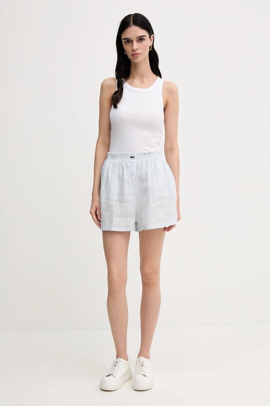 Льняные шорты Lacoste FF0226 голубой SS25
