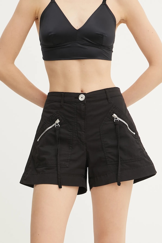 Pinko szorty z elastanem czarny 105159.A2L8