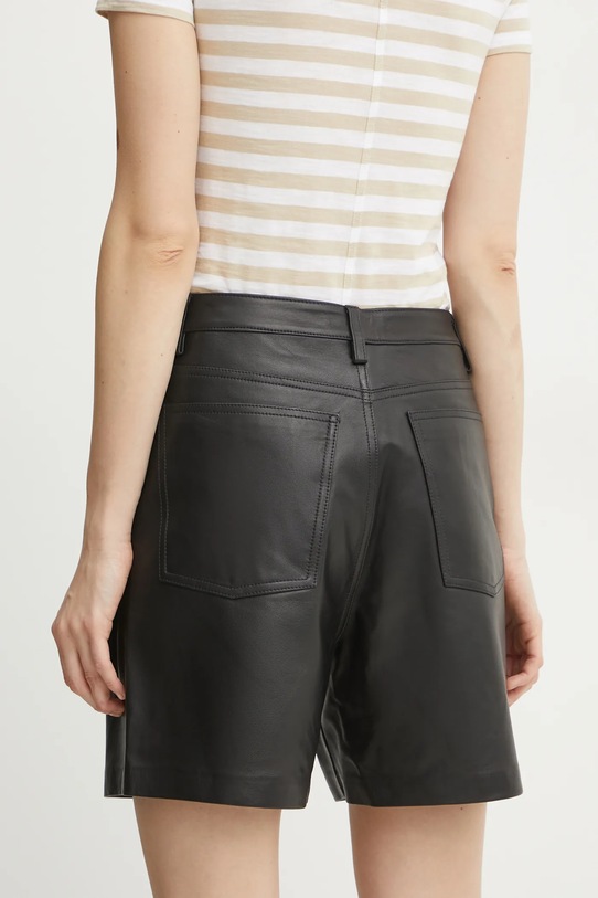 Ruházat MICHAEL Michael Kors bőr rövidnadrág MR530SVFAF fekete