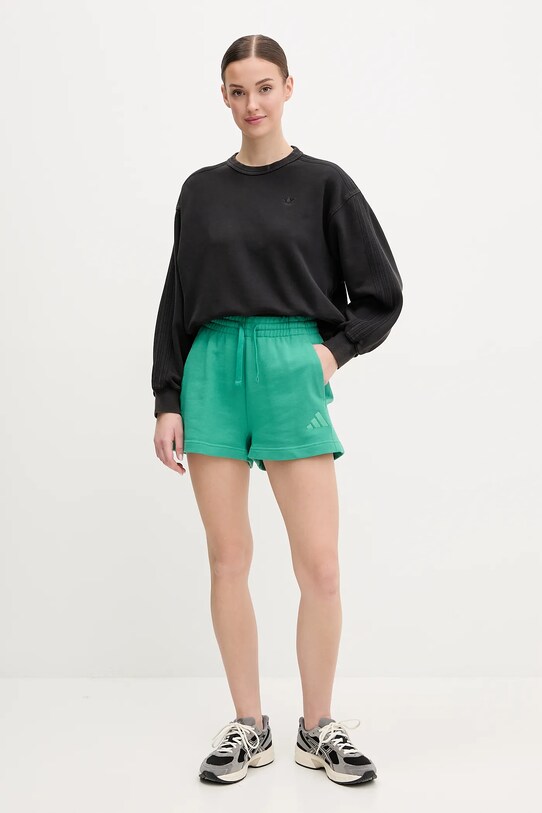 Βαμβακερό σορτσάκι adidas ALL SZN JD4731 πράσινο SS25