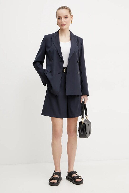 Вовняні шорти Weekend Max Mara 2515141011600 темно-синій SS25