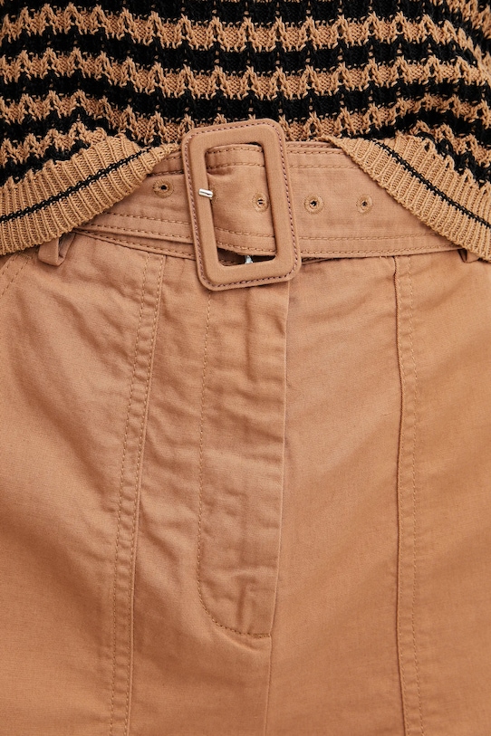 Λινό σορτς Weekend Max Mara καφέ 2515141012600
