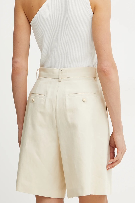 Oblečenie Šortky s prímesou ľanu Weekend Max Mara 2515141032600 béžová