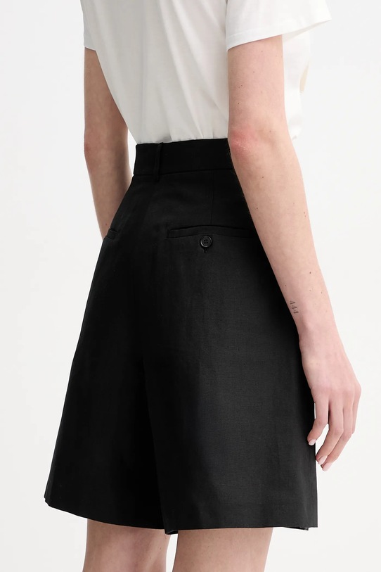 Îmbrăcăminte Weekend Max Mara pantaloni scurți din amestec de in 2515141032600 negru