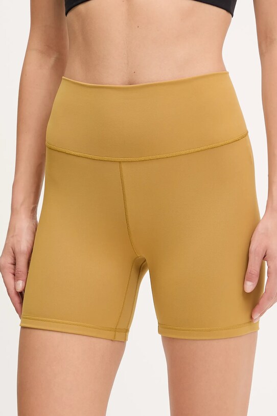 adidas Performance pantaloni scurți de yoga All Me tricotaj galben JI8348