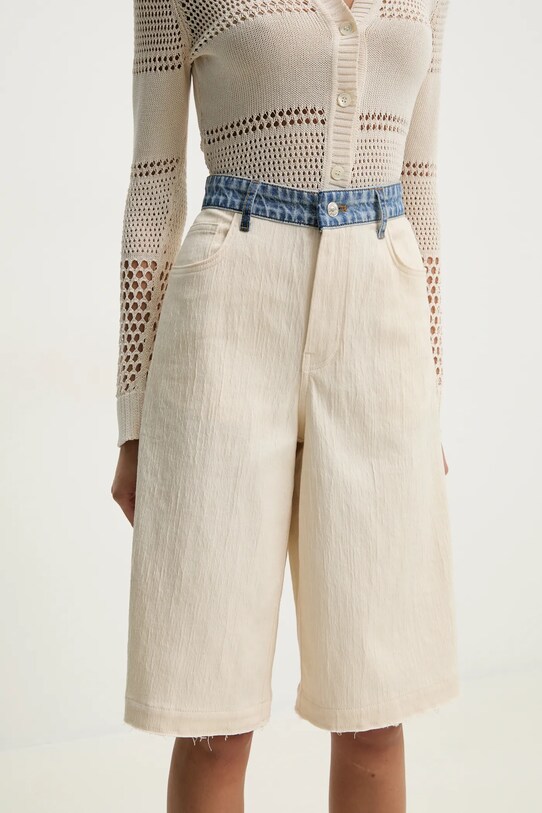 Шорти Moschino Jeans тканина бежевий 0345.3717