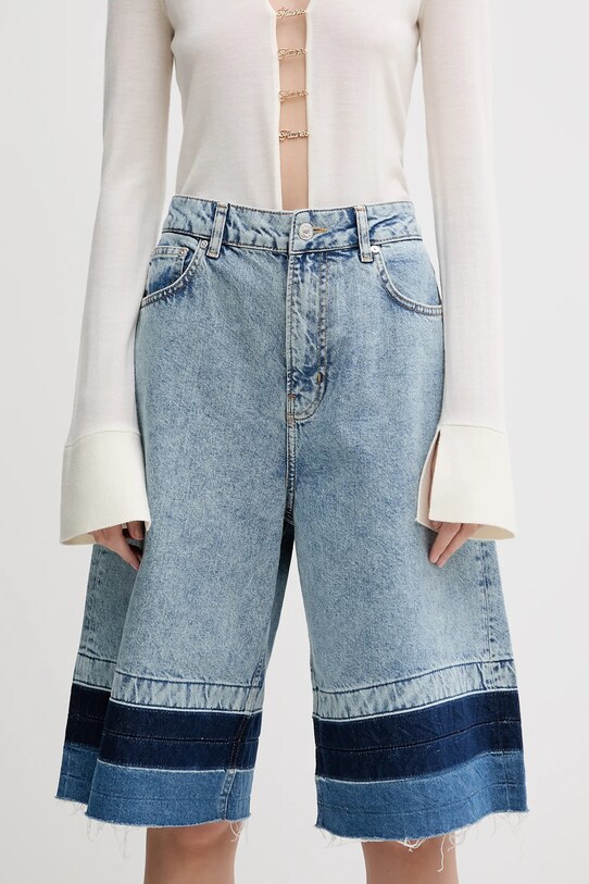 Moschino Jeans szorty jeansowe wzorzyste niebieski 0312.3719