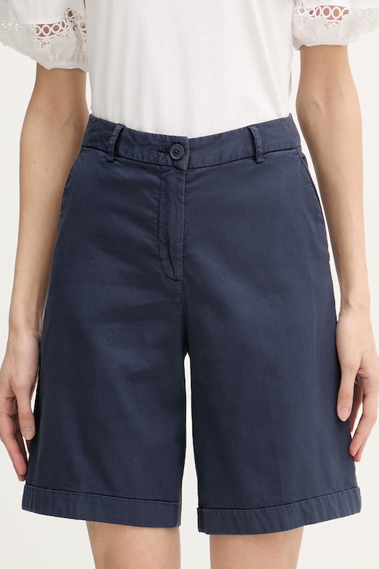 United Colors of Benetton βερμούδα γυναικεία σκούρο μπλε 4CDRD901W