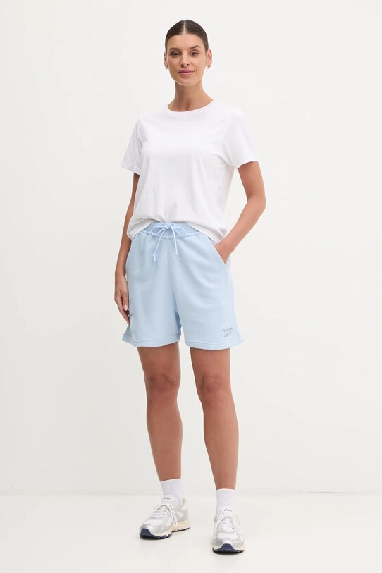 Bombažne kratke hlače Reebok Classic 100221446 modra SS25