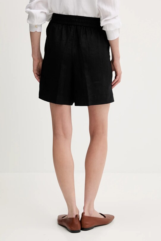 Odzież United Colors of Benetton szorty lniane 4AGHD901T czarny