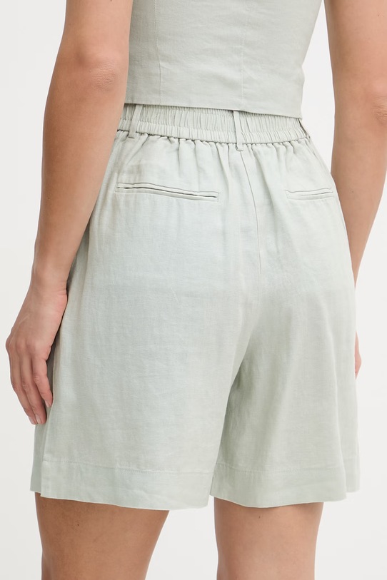 Odjeća United Colors of Benetton kratke hlače za žene od lana 4AGHD901V zelena