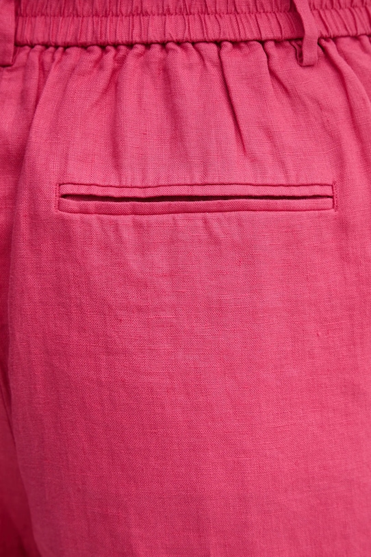 Σορτς από λινό United Colors of Benetton ροζ 4AGHD901V