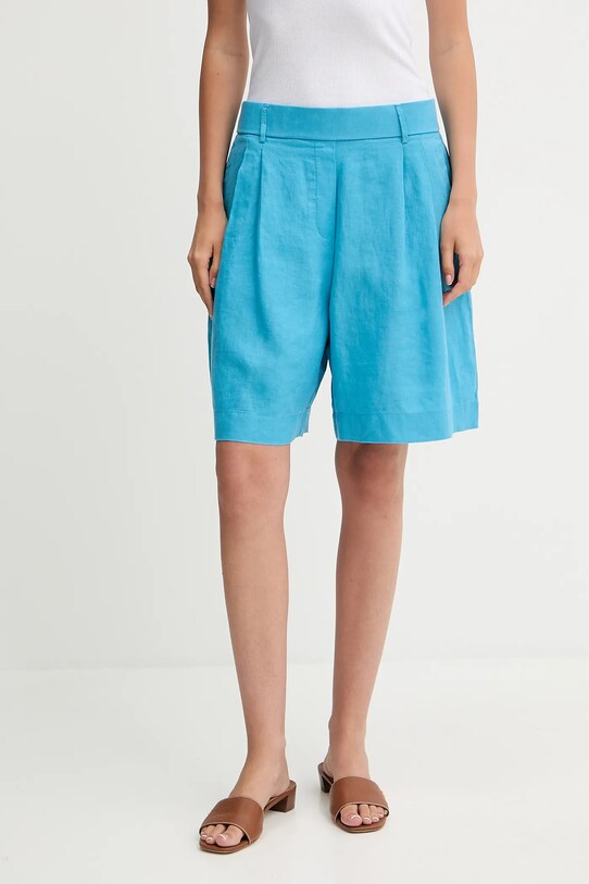 United Colors of Benetton pantaloni scurți din in in albastru 4AGHD901V