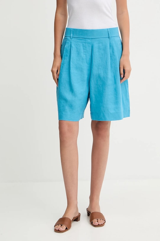 United Colors of Benetton pantaloni scurți din in in albastru 4AGHD901V