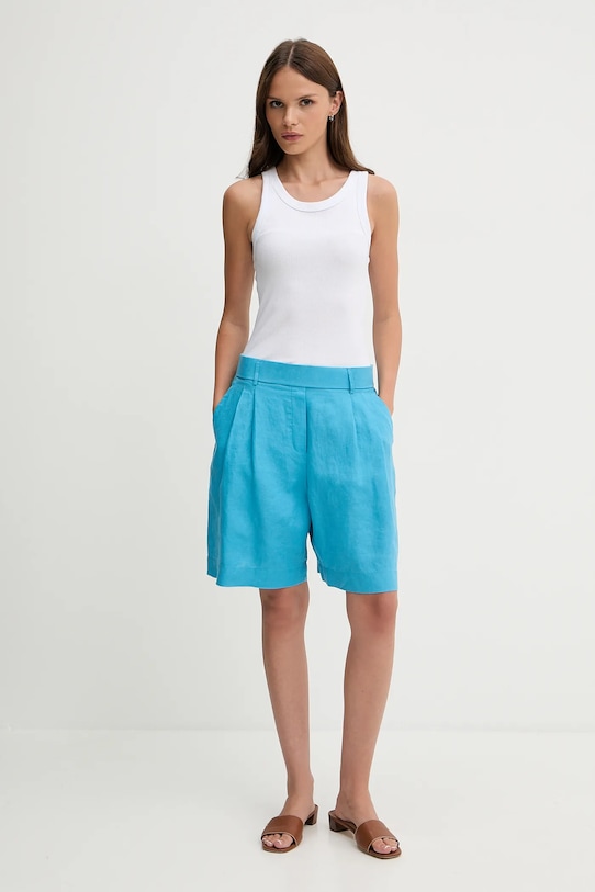 United Colors of Benetton pantaloni scurți din in 4AGHD901V albastru SS25