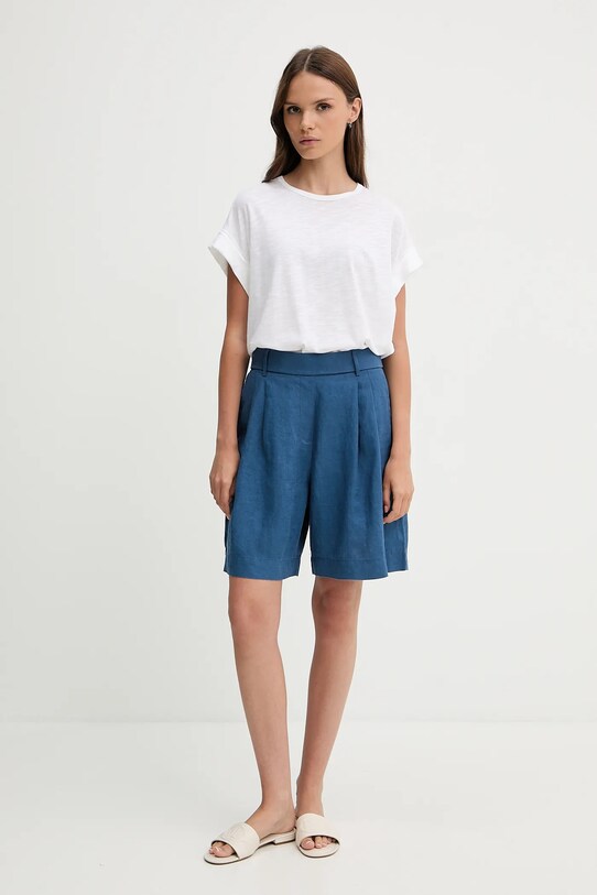 Лляні шорти United Colors of Benetton 4AGHD901V блакитний SS25