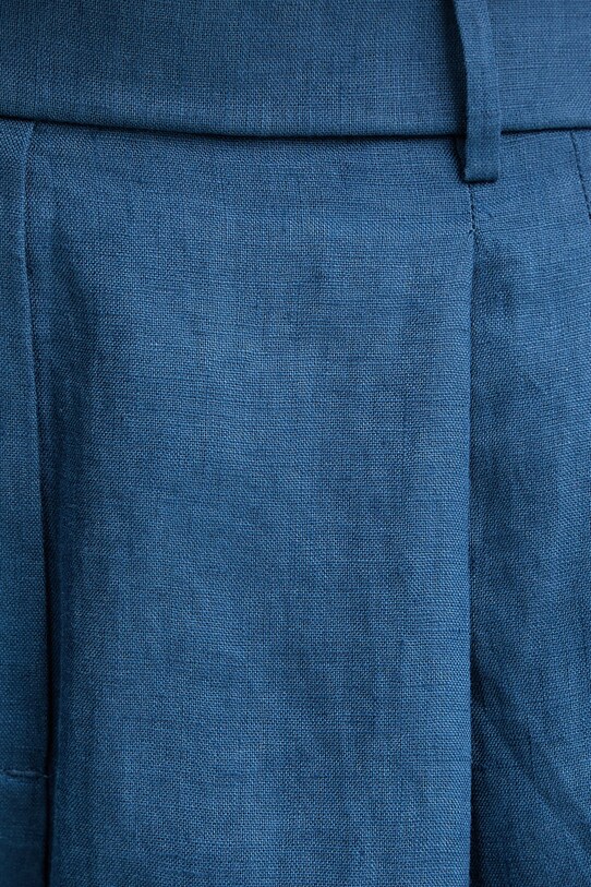 Лляні шорти United Colors of Benetton 4AGHD901V блакитний