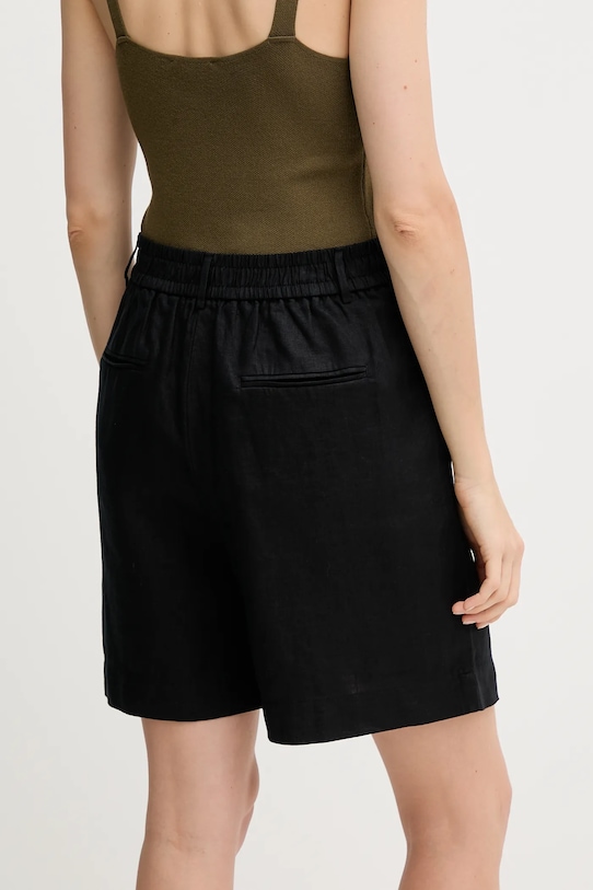 Ρούχα Σορτς από λινό United Colors of Benetton 4AGHD901V μαύρο