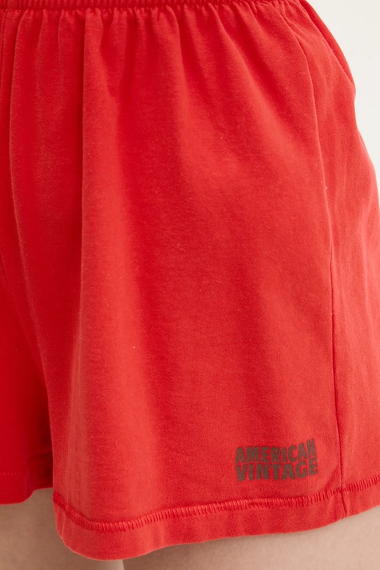 Ruházat American Vintage pamut rövidnadrág FAZ09AE25 piros