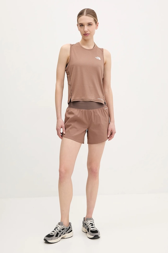 The North Face szorty sportowe Sunriser NF0A8BC15K21 brązowy SS25