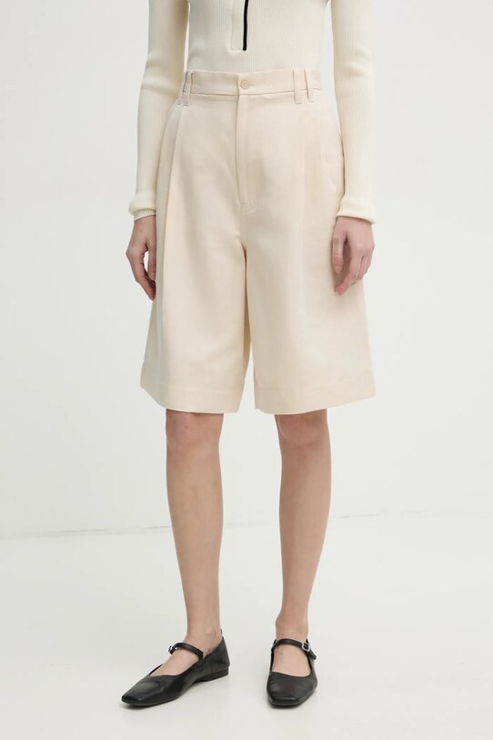 Filippa K pantaloni scurti din in in bej 31114.FK