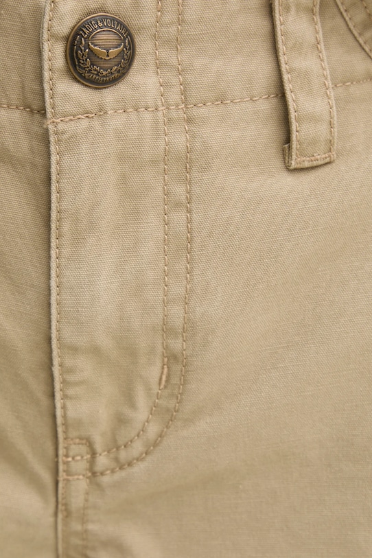 ZADIG&VOLTAIRE pantaloni scurți din bumbac verde WWBS01155.251