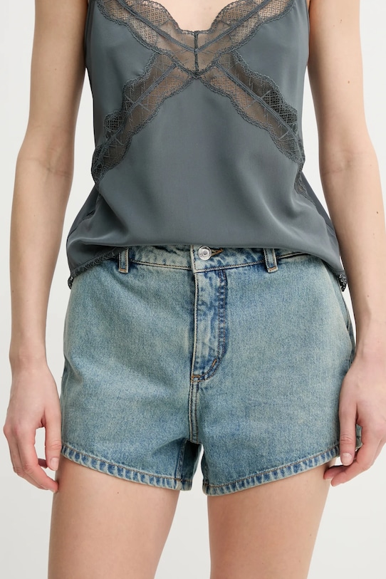 ZADIG&VOLTAIRE szorty jeansowe tkanina niebieski WWBS01157.409