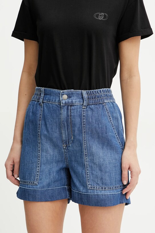 Liu Jo pantaloncini in lino alta blu UA5232.D0233